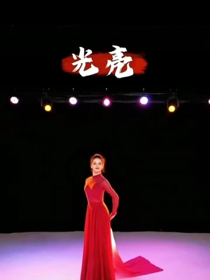 夏辉同款光亮古典舞蹈演出服女飘逸中国风万疆扇子舞服现代大摆裙
