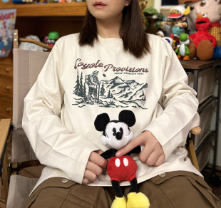 登山背包客 vintage 古著感 纯棉重磅男女款 T恤情侣 美式 长袖 复古