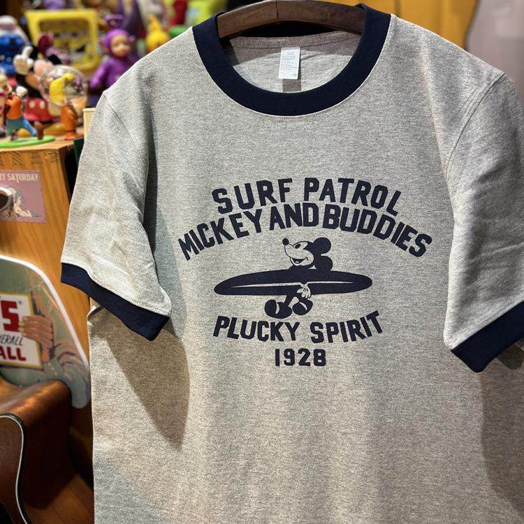 美式复古 vintage 卡通1928米老鼠  拼色纯棉重磅男女情侣T恤麻灰,女装/女士精品,T恤,淘宝优惠券,粉丝福利购,淘宝优惠卷