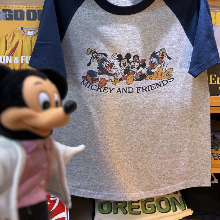 美式复古 vintage 卡通可爱米老鼠 拼色插肩纯棉重磅男女情侣T恤,女装/女士精品,T恤,淘宝优惠券,粉丝福利购,淘宝优惠卷