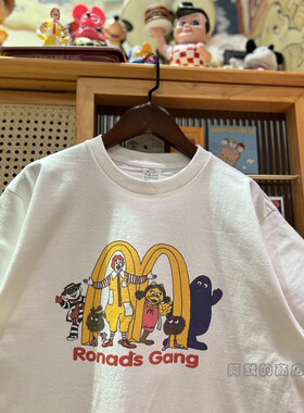 美式复古vintage McDonald's麦当劳一家人男女款短袖T恤情侣款