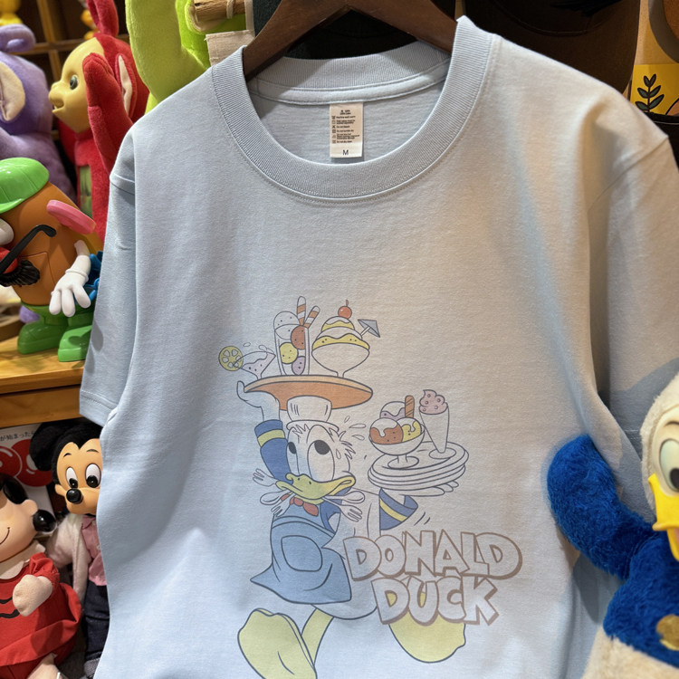 美式复古 vintage 趣味卡通唐老鸭 220克小领口纯棉男女情侣T恤,女装/女士精品,T恤,淘宝优惠券,粉丝福利购,淘宝优惠卷