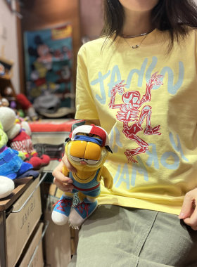 短袖美式复古厚印花纯棉男女包邮