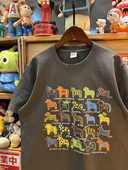 复古 vintage 可爱彩色小马 美式 纯棉265克重磅情侣T恤短袖 做旧