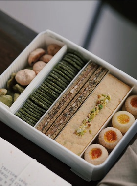 曲奇饼干盒 北欧白色马口铁盒烘焙礼品包装盒长方形收纳生写铁盒