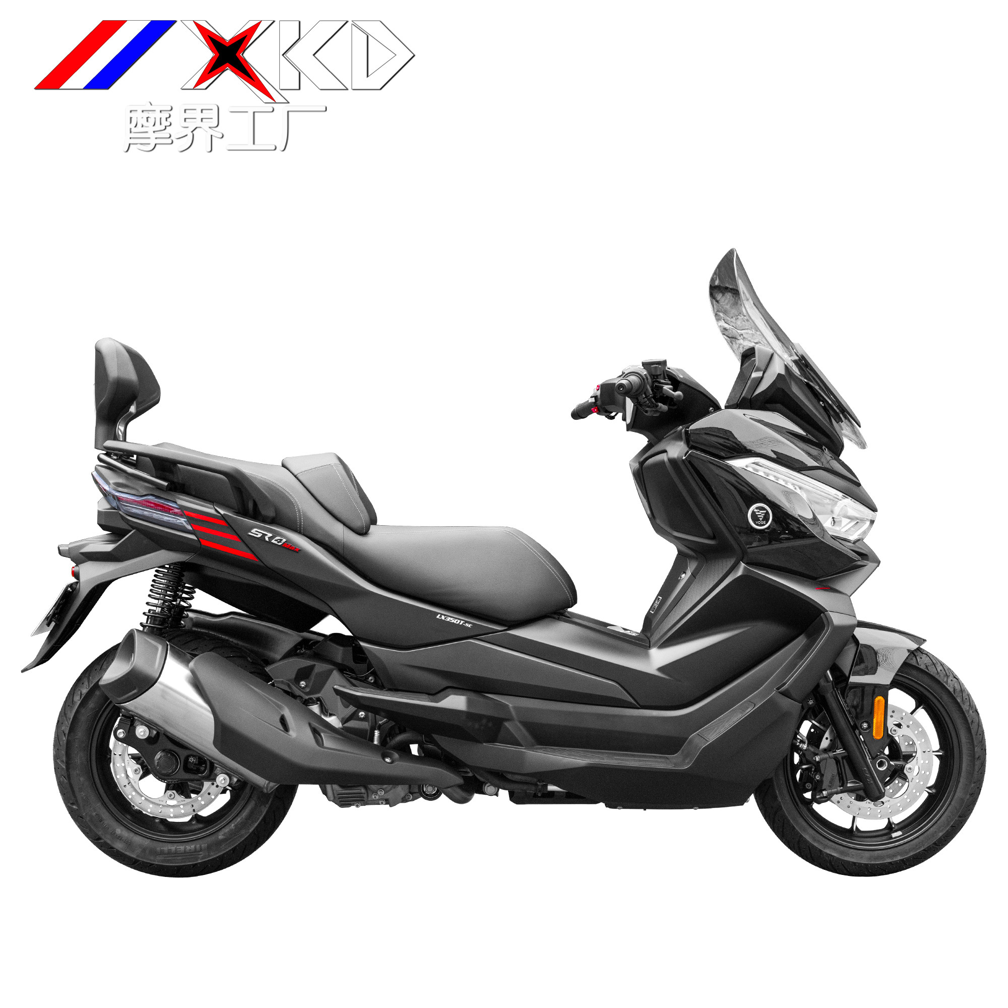 XKD摩界工厂适用于隆鑫无极SR4MAX靠背无损安装加强防护 - 实物图