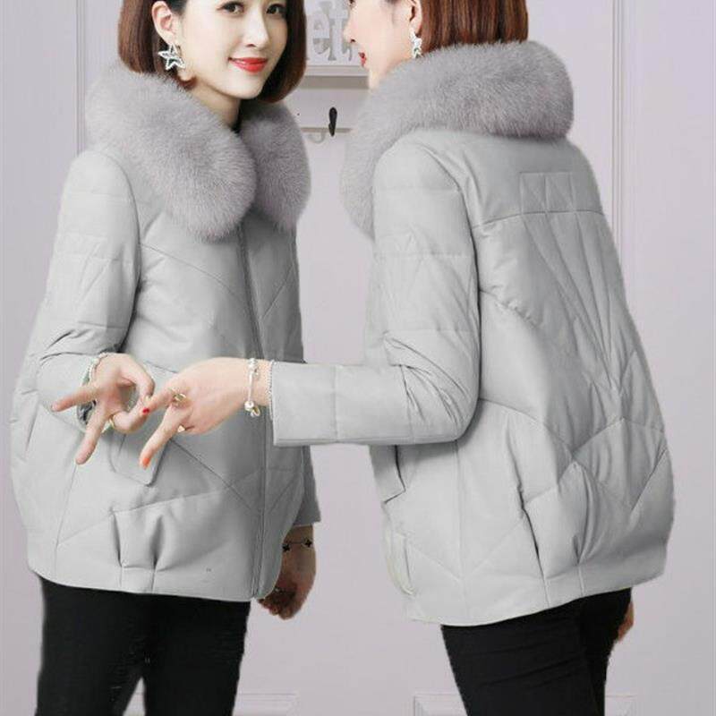 皮衣女短款加厚棉服冬新款海宁p皮衣