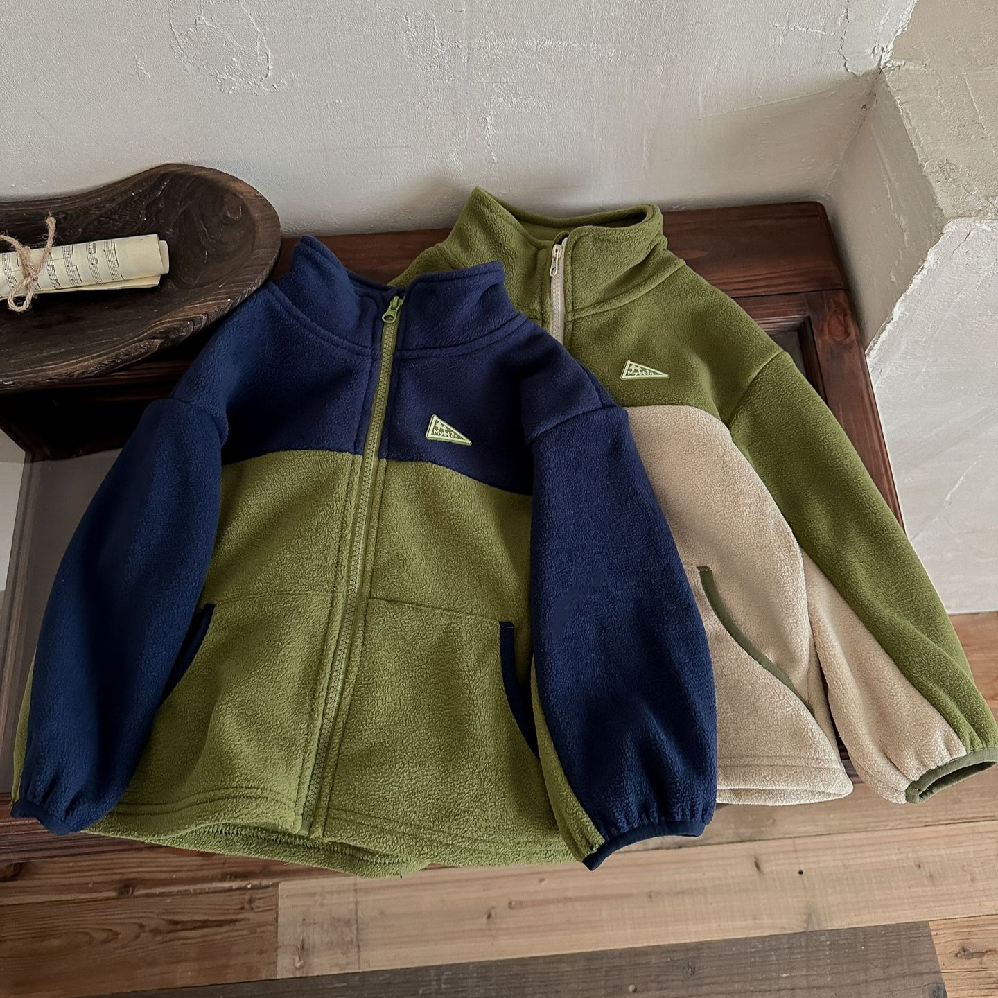 2025新款山系户外摇粒绒外套男女童宝宝秋冬加绒校园神器抓绒上衣