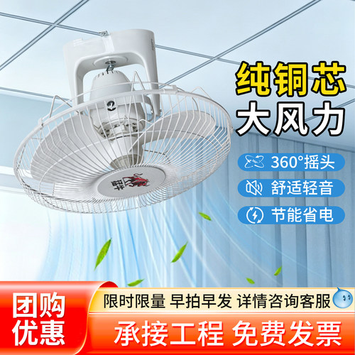猛牛楼顶扇FD401天花风扇吸顶扇摇头电扇吊扇360度旋转电风扇
