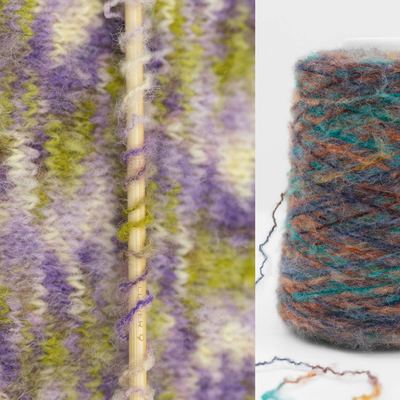 事儿段染混色羊毛混纺微弹纱线