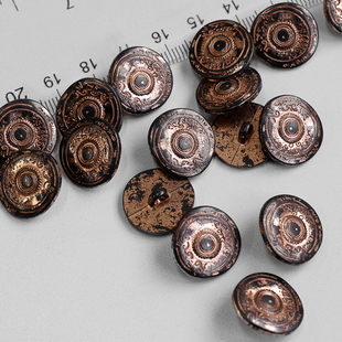 17.8mm 做旧不规则合金脚纽│锈铜色 KNOPF 德国UNION
