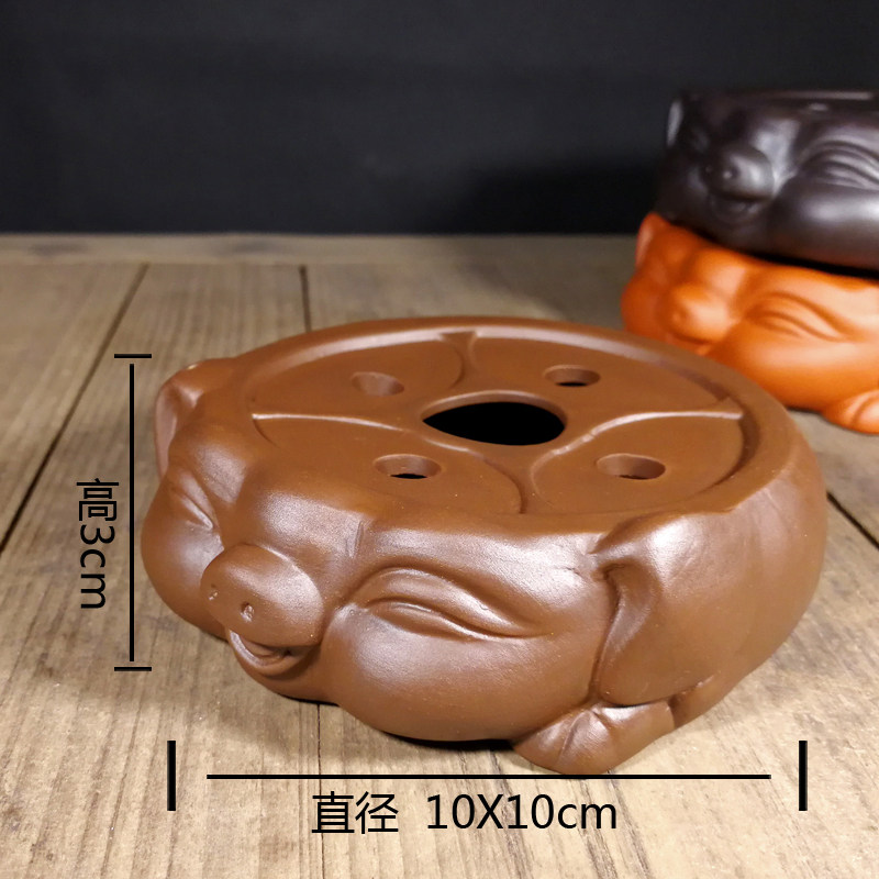 紫砂防霉防潮创意福猪年款茶壶垫茶杯圆形托盘带蓄水功夫茶具配件在类目 餐饮具, 茶具, 茶道/零配中 - 来自Buy2taobao.com提供专业的淘宝代购服务