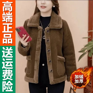 正品加绒加厚毛呢短款外套2025冬季新款时尚显瘦女装