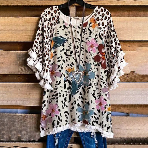 2021 Women big size t-shirt summer ladies casual blouse tops