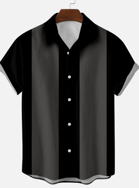 hort Sleeve Blouse Plus Size S-6XL Mens Bowling Dress Shirts