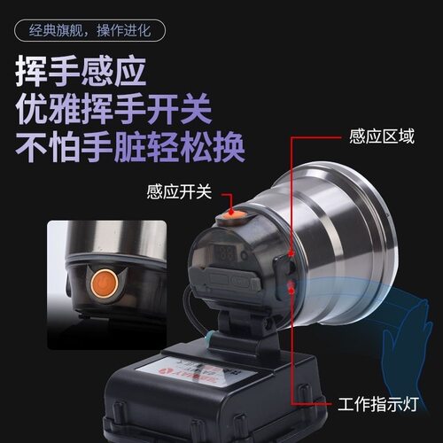 雅尼G20大光斑分体远射头灯头戴式大容量大功率高功率一体大光斑