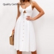 Party Women Dress Beach Button Summer