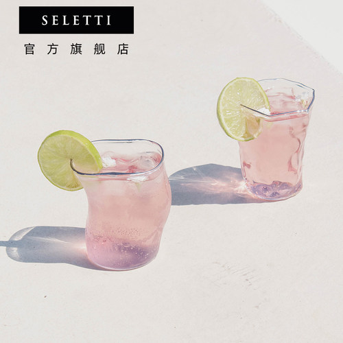 Seletti红酒杯玻璃扭扭杯高脚杯