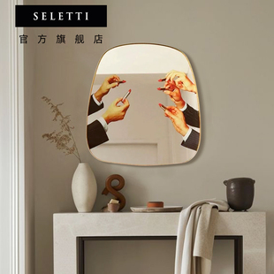 饰镜口红落地镜梳妆镜高级穿衣镜挂墙壁挂 Seletti挂墙复古装
