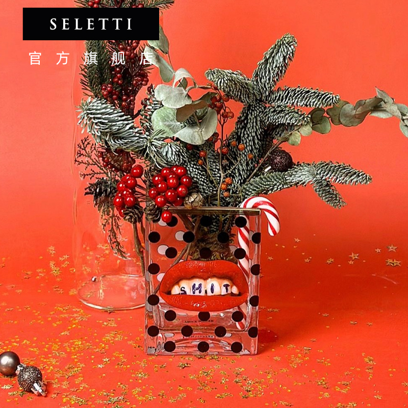 Seletti艺术玻璃花瓶客厅摆件