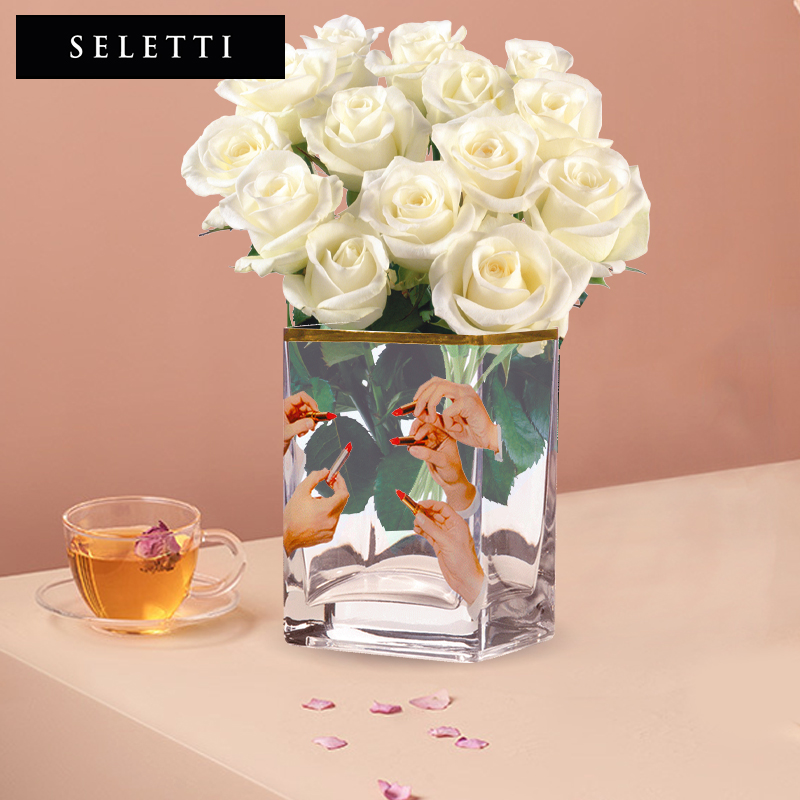 seletti花瓶玻璃高级感轻奢艺术创意客厅插花欧式装饰摆件复古-封面
