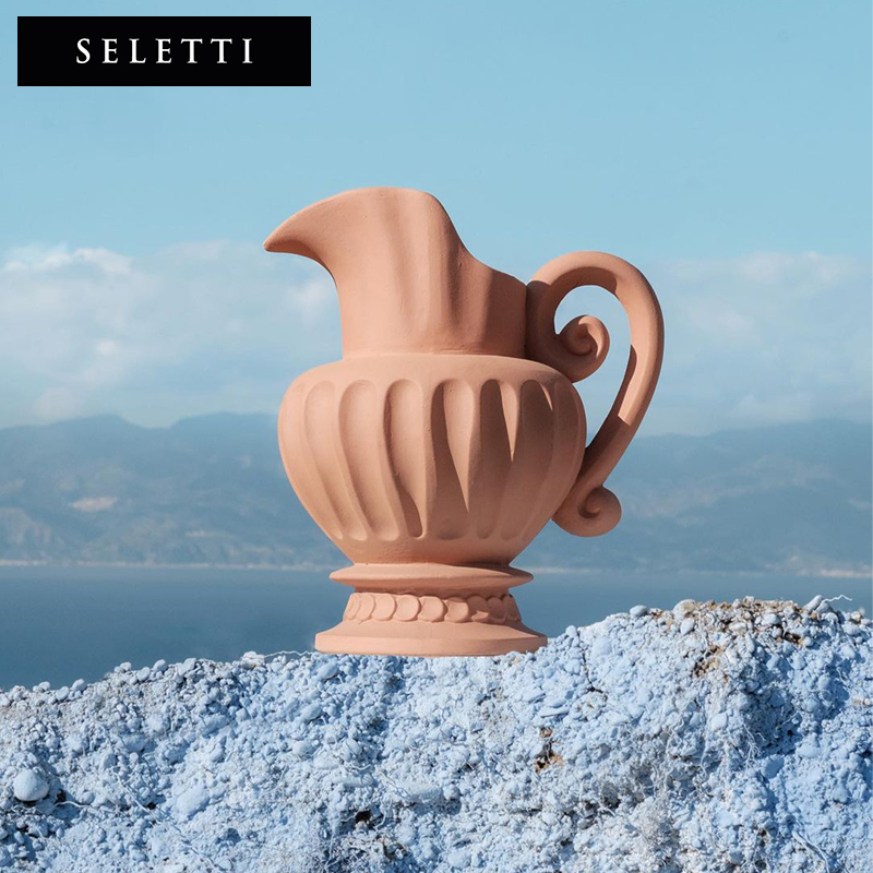 seletti希腊风陶土花瓶摆件