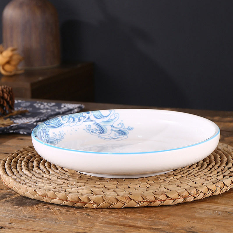 剁椒鱼头专用盘子特大号陶瓷龙虾盘宽边耐热防烫汤盘深盘酒店餐具,餐饮具,盘,淘宝优惠券,粉丝福利购,淘宝优惠卷