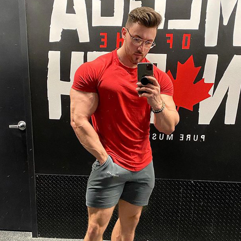 肌肉健身衣服男短袖紧身衣上衣训练服棉圆领光板纯色运动弹力T恤,运动服/休闲服装,健身衣,淘宝优惠券,粉丝福利购,淘宝优惠卷