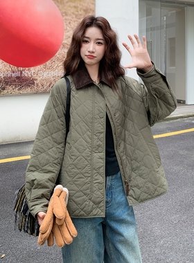 大货已出 136-8698P165K238军绿色菱格棉衣