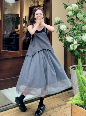 大货已出  2B239-8837-P125K208网纱吊带裙女夏季新品
