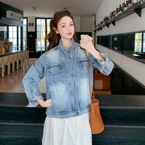水洗牛仔外套短外套女
