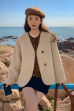 大货羊羔毛女短外套136-8289-P155K218，女装短外套，浙宝136