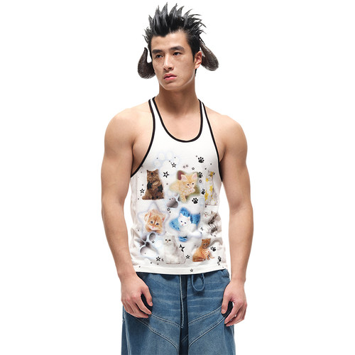 CFIERCE 猫咪印花背心