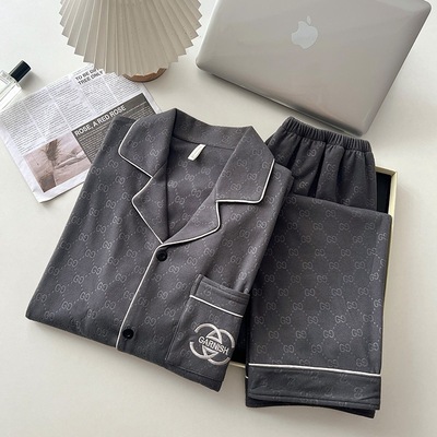 男士睡衣2025新款秋冬季德绒压花中年爸爸家居服今年流行爆款外穿