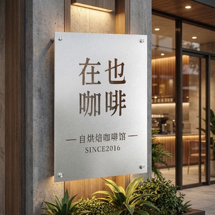 极简立体铁艺公司工作室门牌logo店招牌门头不锈钢广告牌匾制作