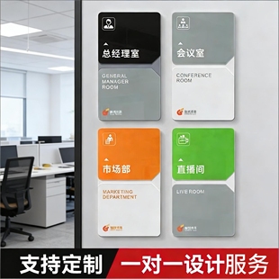 定制办公室门牌公司亚克力总经理会议室运营行政部门标识牌指示牌