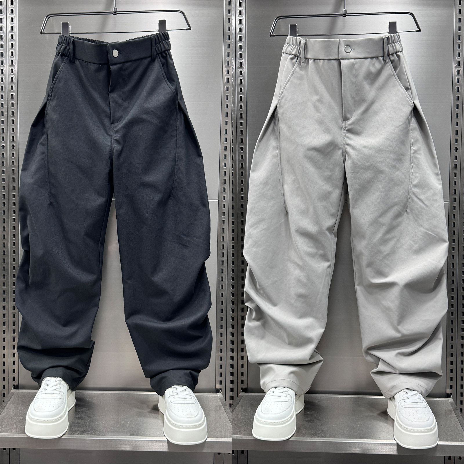 美式痞帅设计休闲直筒裤男秋冬新款宽松户外阔腿弯刀裤青年工装裤,男装,休闲裤,淘宝优惠券,粉丝福利购,淘宝优惠卷