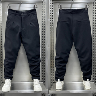 潮流宽松休闲裤 加绒西裤 韩版 修身 秋冬2024新款 百搭哈伦小脚裤 男士