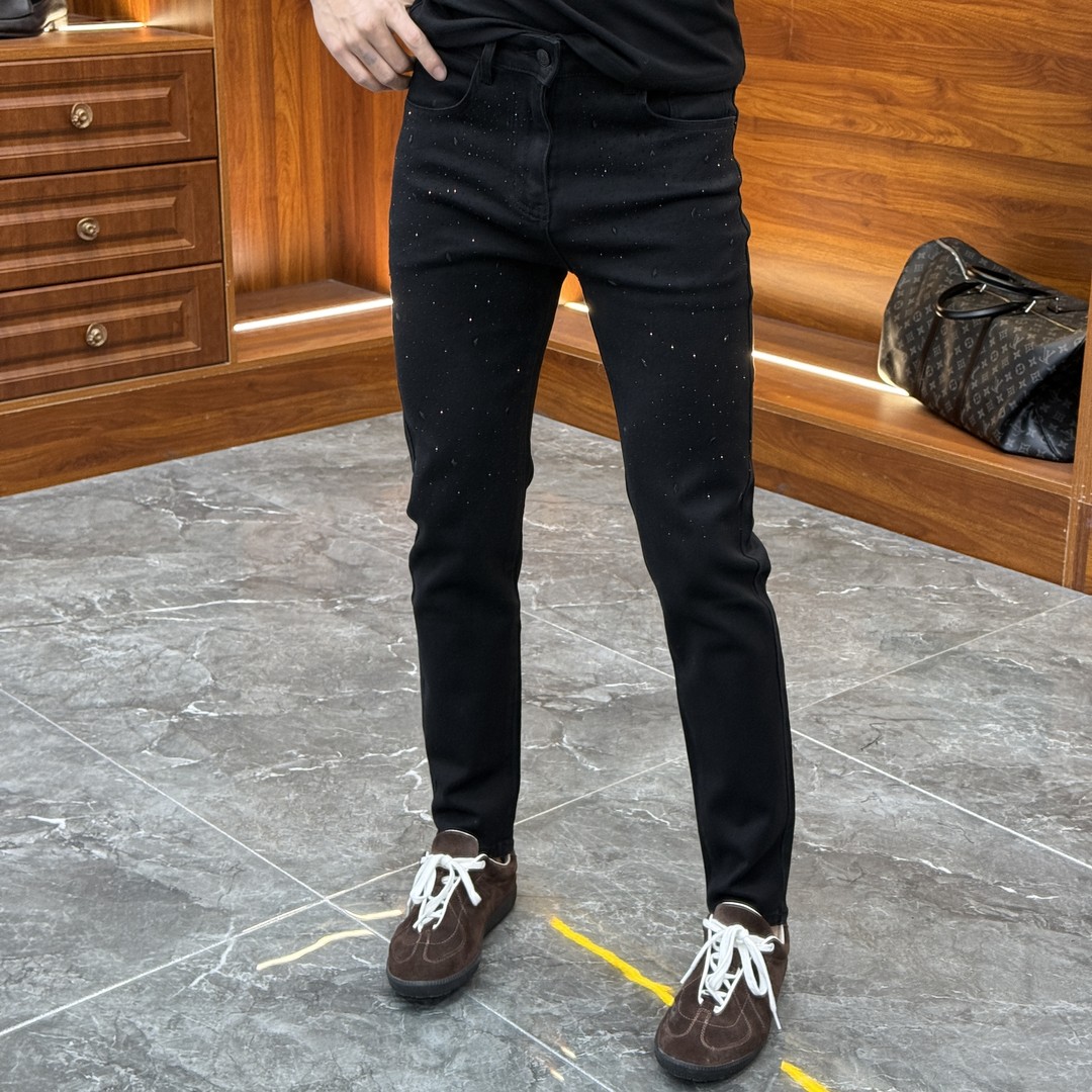 ZPK美式高街修身满天星牛仔裤