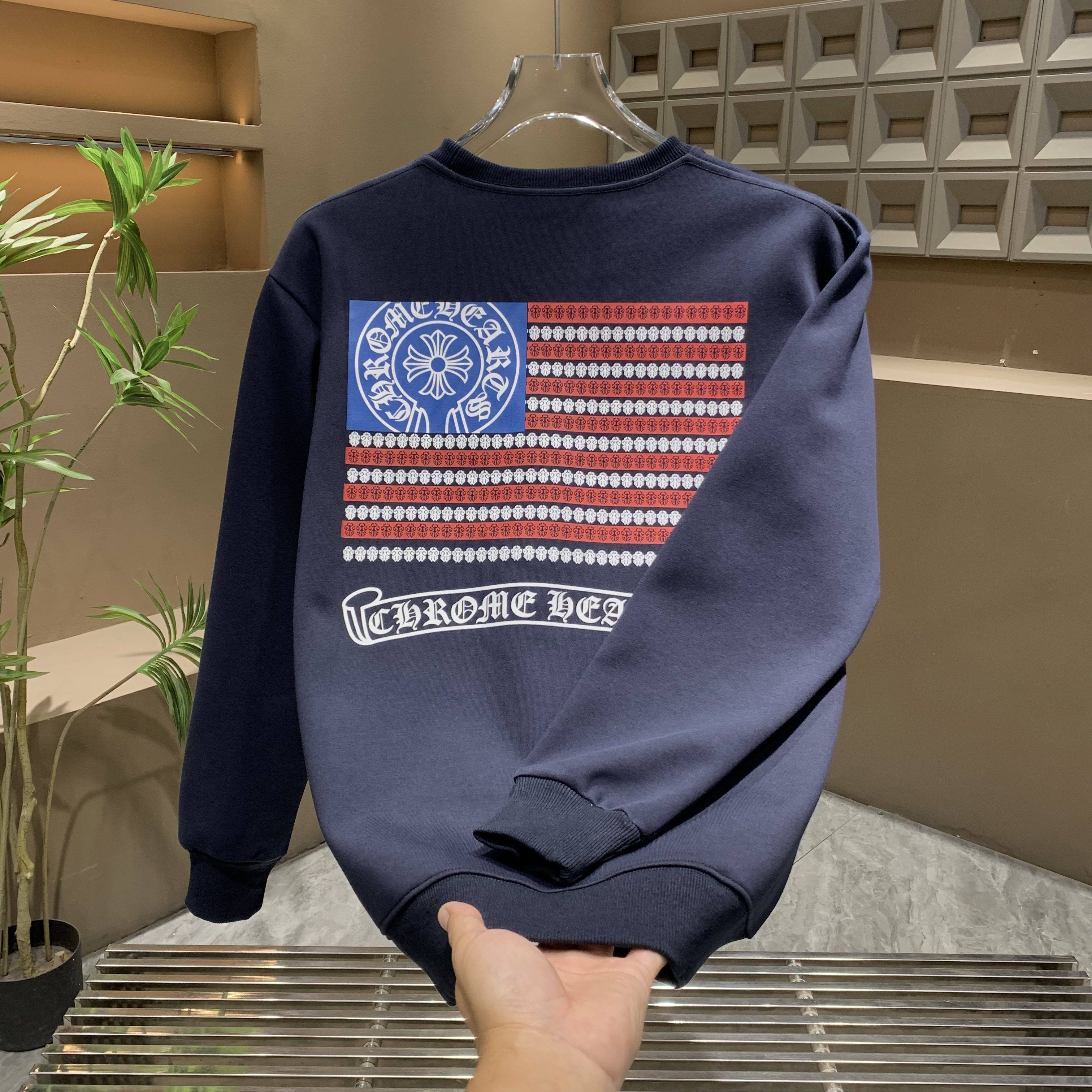 ZPK潮高街痞帅旗帜印花无帽卫衣