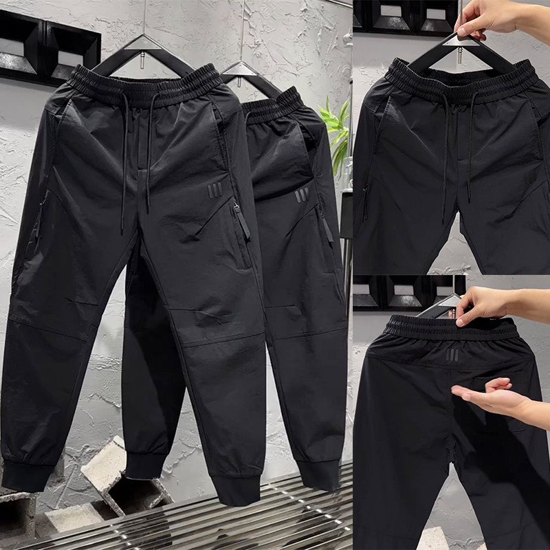 美式百搭工装休闲裤男士秋冬薄款机能风运动裤时尚高街束脚哈伦裤,男装,休闲裤,淘宝优惠券,粉丝福利购,淘宝优惠卷