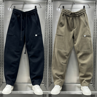 休闲弯刀裤 直筒裤 男士 痞帅工装 秋冬潮流百搭宽松运动长裤 潮牌美式
