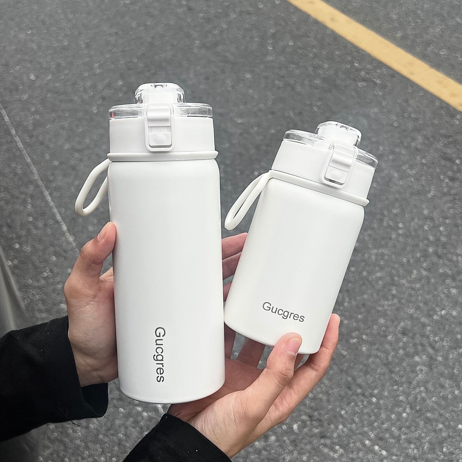 情侣保温杯ins水杯简约316不锈钢高颜值带茶隔便携杯子logo印制
