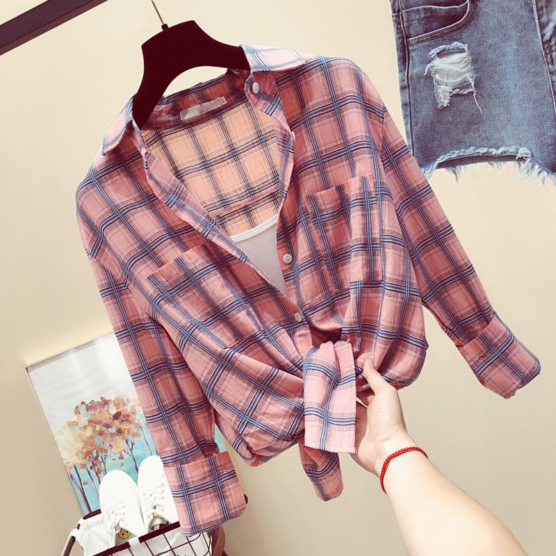 18春款搭配牛仔阔腿背带裤半身裙子的上衣长袖打底衬衫女雪纺衫潮|msdalam kategori Butik wanita / wanita, shirt - dari Buy2taobao.com untuk memberikan perkhidmatan ejen Taobao profesional membeli