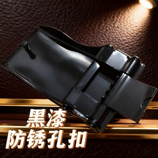 新款打孔轻奢腰带扣合金皮带头平滑扣板扣裤带头圆孔挂扣针扣扣头