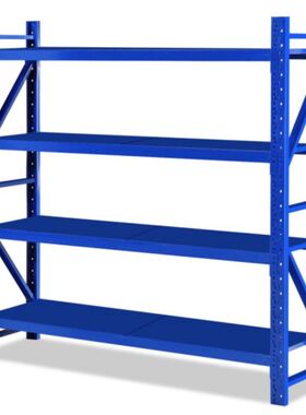 臻远 ZY-NW-HJ-01 仓储货架加厚四层轻型主架蓝色1200*500*2000mm