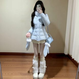 收腰羽绒棉服女2026新款排骨棉衣小个子修身棉袄秋冬季高级感外套