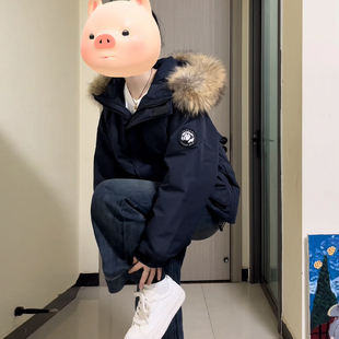 羽绒棉服女2025新款工装派克服加厚韩系冬装季棉袄藏青色棉衣外套