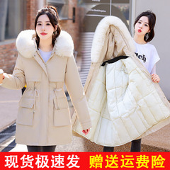 皮草派克服女2025年新款爆款秋冬季可拆卸加厚羽绒棉服小个子外套