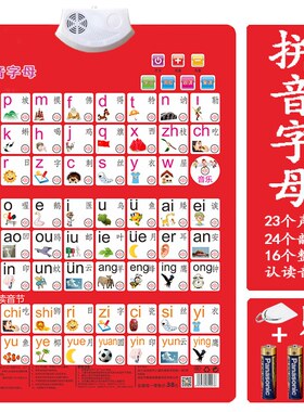 婴儿有声挂图儿童益智识字卡 宝宝早教发声玩具 小孩认字语音挂壁